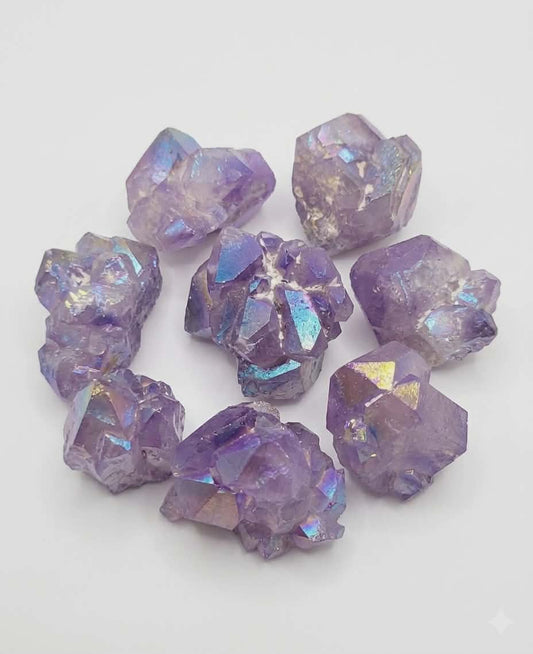 Quartz Aura Violet Iridescent – Harmonie & Éclat Cosmique | Quartzy