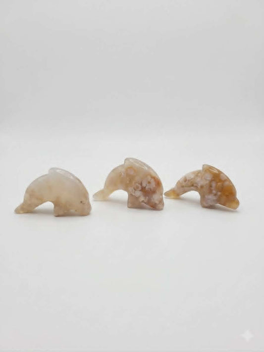 Dauphins d'Agate Fleurs – Vibration Florale & Magie Marine | Quartzy