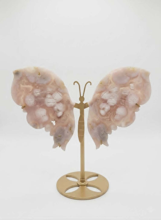 Papillon en Agate Fleurs – Transformation & Énergie Florale | Quartzy